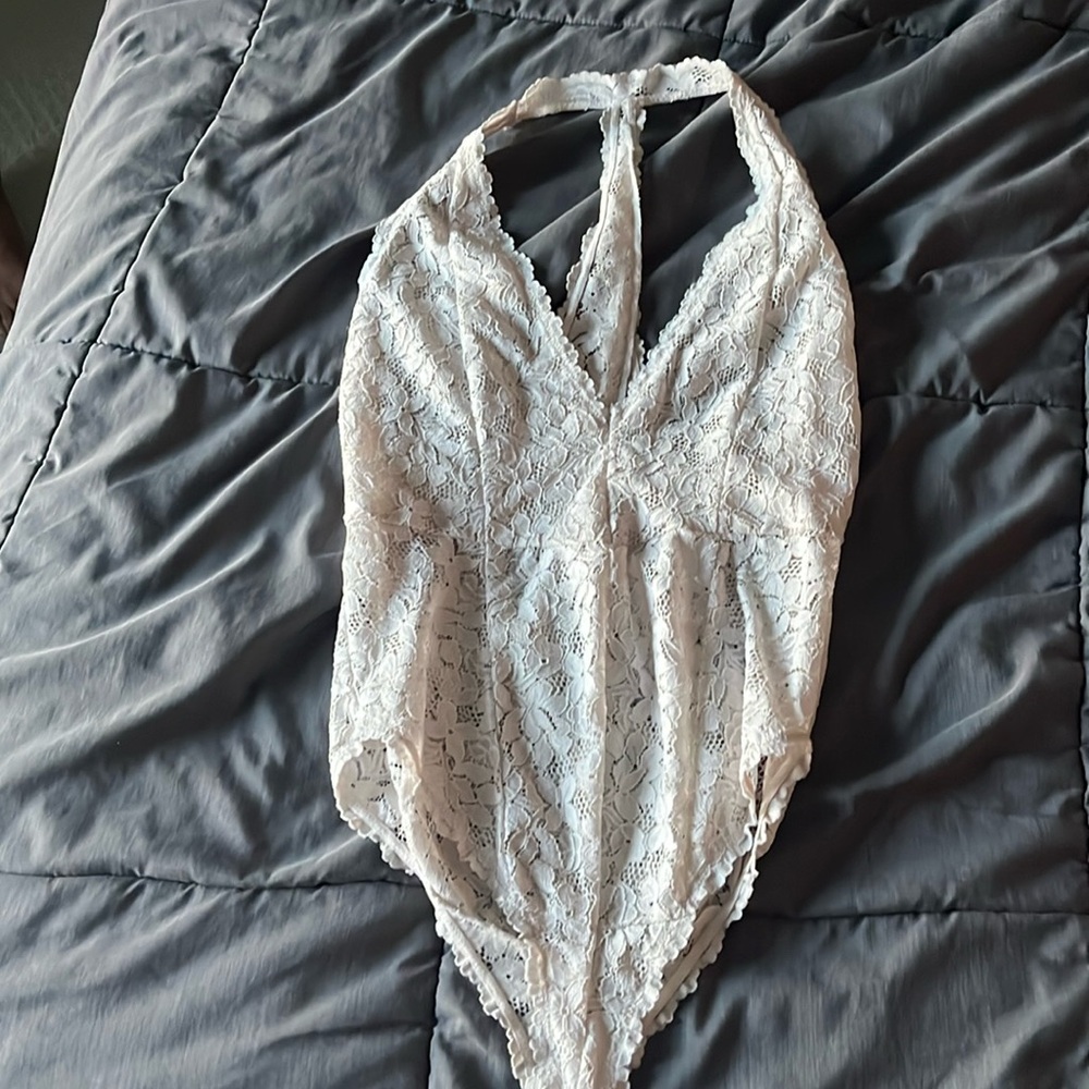 Free people white lace bodysuit - new!
